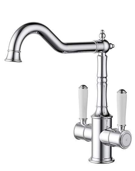 Clasico Twin Handle Sink Mixer - Shepherds Crook Outlet
