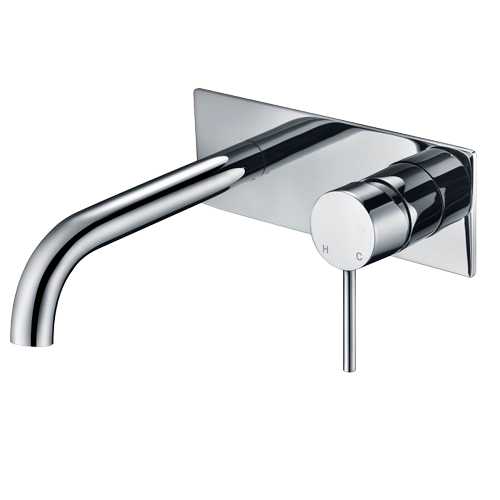 Hali Wall Mixer with Curved Outlet