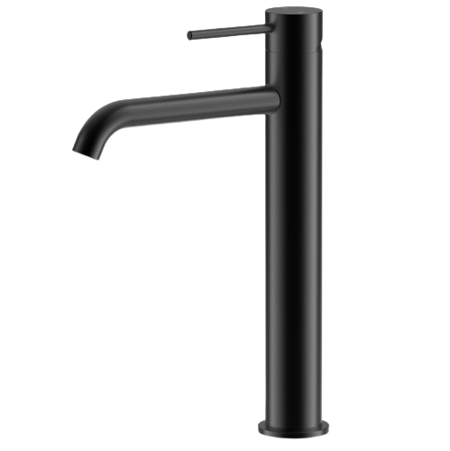 Otus Slimline High Rise Basin Mixer - Curved Outlet